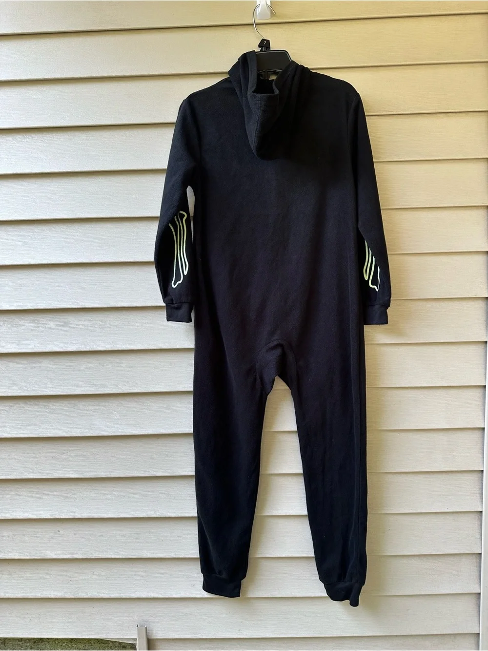 Kids Black Glow Skeleton One-Piece Jumpsuit